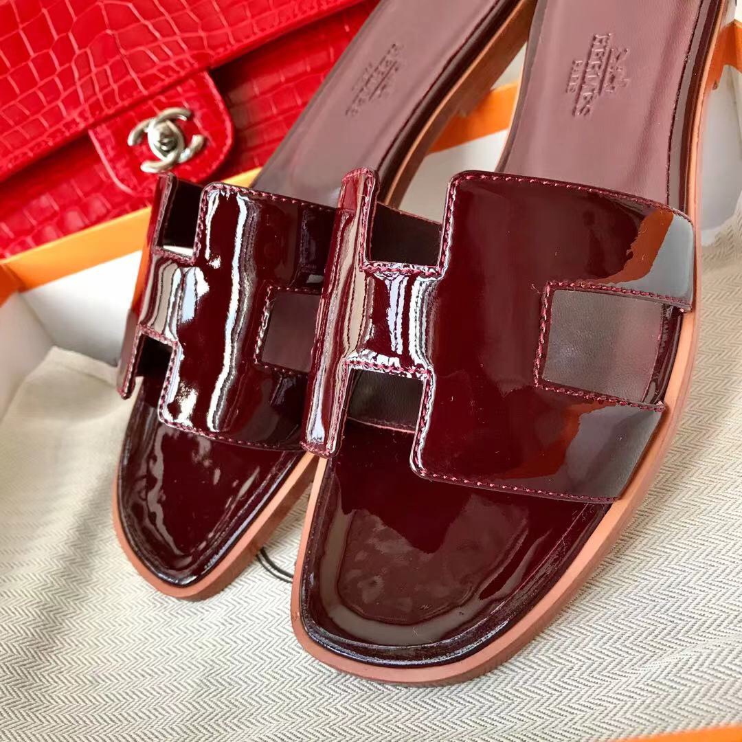 에르메스 올수공 오란 슬리퍼 샌들 페이던트 25